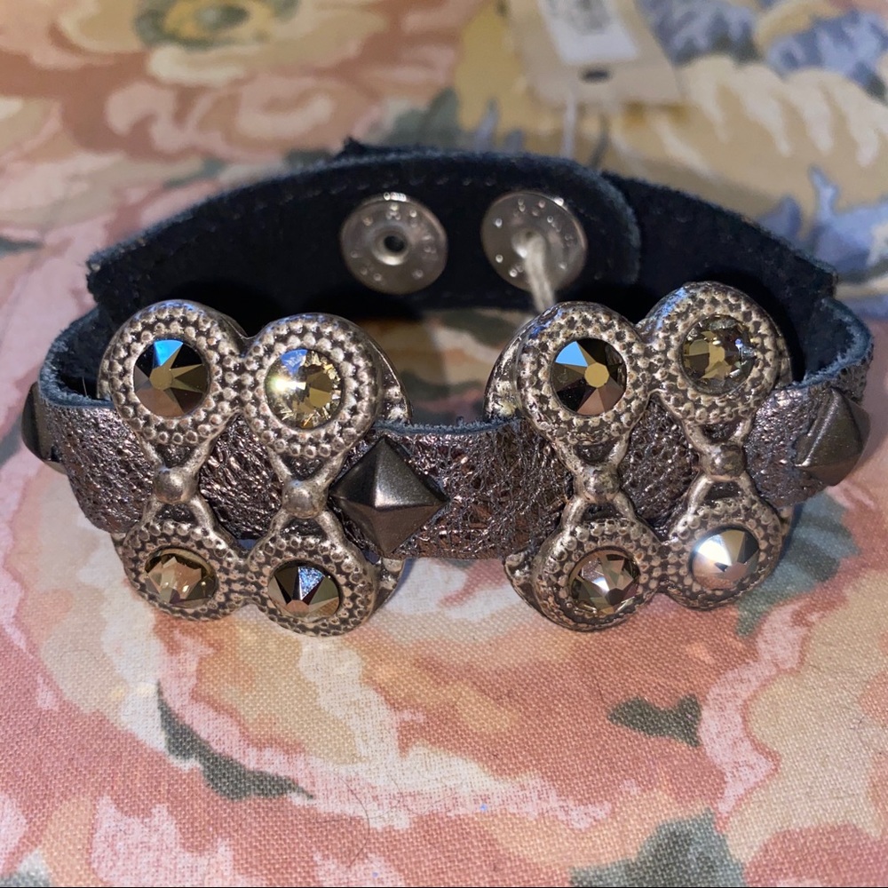 Leatherock jeweled bracelet